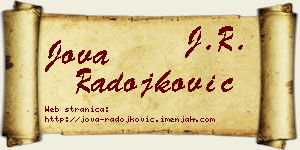 Jova Radojković vizit kartica